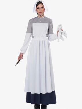 California Costumes War Nurse Costume in White and Gray